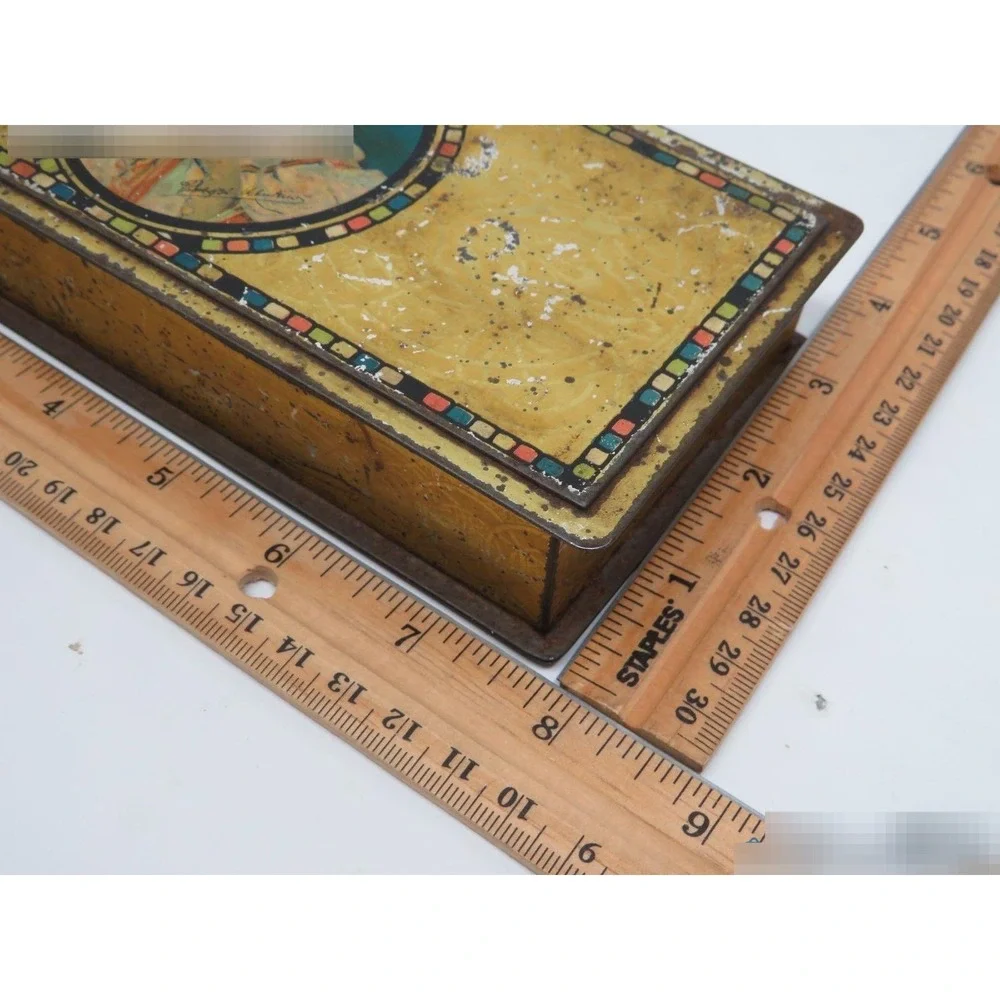 Rudolph Valentino Canco Beautebox Antique Lithograph Tin Box - 1920s